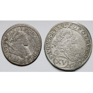 Österreich und Ungarn, Leopold I., 6 und 15 krajcars 1674-1677 - Satz (2tlg.)