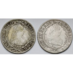 Ungarn, Maria Theresia, 20 krajcars 1776-1779 - Satz (2Stk)