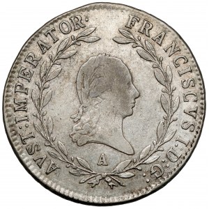 Rakúsko, František I., 20 krajcars 1815-A, Viedeň