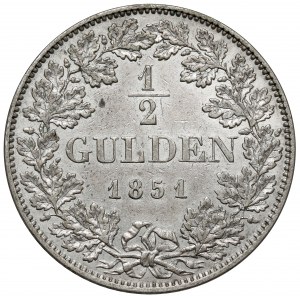 Bayern, Maximilián II, 1/2 gulden 1851