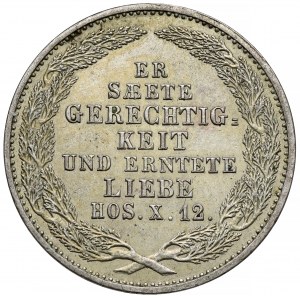 Saxony, 1/6 thaler 1854 - death of Friedrich Augustus II