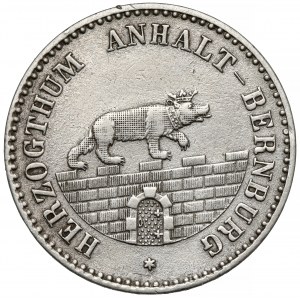 Anhalt-Bernburg, Alexander Karl, 1/6 thaler 1861-A