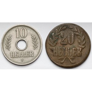 Deutsch-Ostafrika, 10 und 20 Haler 1909-1916 - Satz (2tlg.)