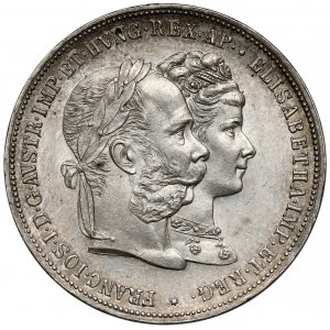 Rakúsko, František Jozef I., 2 guldenov 1879 - strieborné jubileum