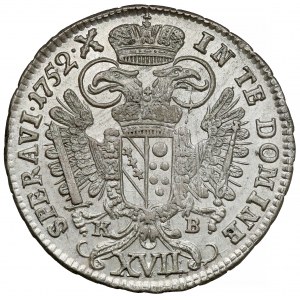 Österreich, Franz I., 17 krajcars 1752 KB, Kremnica