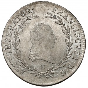 Rakúsko, František I., 20 krajcars 1813-B, Kremnica