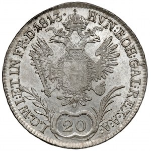 Rakúsko, František I., 20 krajcars 1813-B, Kremnica