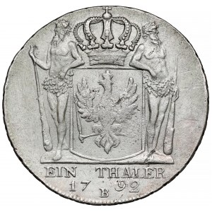 Slezsko, Fridrich Vilém II., Thaler 1792-B Vratislav