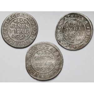 Saxony, 1/12 thaler 1693-1695 - lot (3pcs)