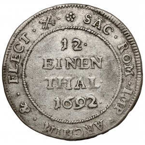 Sasko, Johann Georg IV, 1/12 thaler 1692 IK