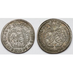 Saxony, 1/12 thaler 1693-1694 - lot (2pcs)