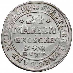 Brunswick-Wolfenbüttel, Rudolf August and Anton Ulrich 24 mariengroschen 1692
