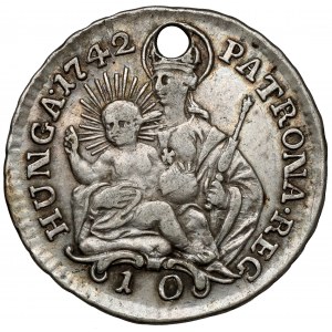 Hungary, Maria Theresa, 10 denarii 1742