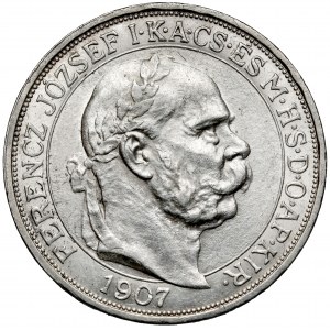 Maďarsko, František Jozef I., 5 korún 1907 - 40 rokov korunovácie