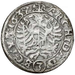 Rakousko, Ferdinand III, 3 krajcars 1637, Vídeň