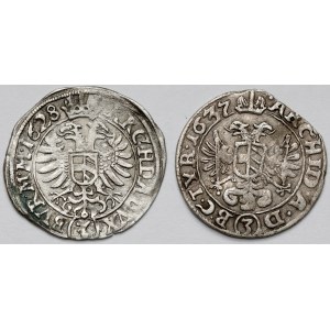 Rakousko, 3 krajcary 1628-1637 - sada (2ks)