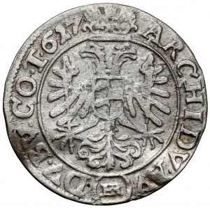 Schlesien, Ferdinand II, 3 krajcara 1627 HR, Wrocław