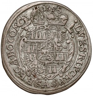 Austria, Karol II z Liechtenstein, 3 krajcary 1695, Ołomuniec