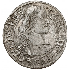 Rakúsko, Karol II. z Lichtenštajnska, 3 krajcary 1670, Olomouc