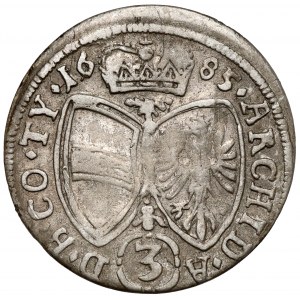 Rakúsko, Leopold I., 3 krajcars 1685, Hall