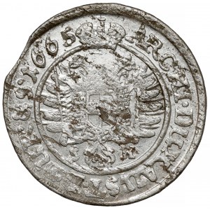 Śląsk, Leopold I, 3 krajcary 1665 SH, Wrocław