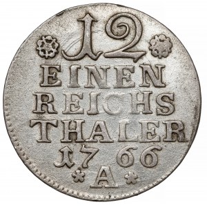 Prussia, Friedrich II, 1/12 thaler 1766-A