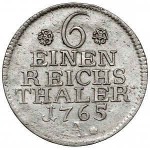 Prussia, Friedrich II, 1/6 thaler 1765-A