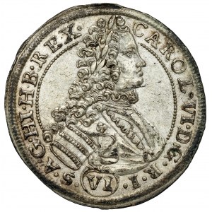 Sliezsko, Karol VI, 6 krajcars 1715, Wrocław
