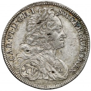 Sliezsko, Karol VI, 15 krajcars 1737, Wrocław