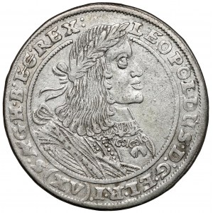 Sliezsko, Leopold I, 15 krajcars 1660 GH, Wrocław