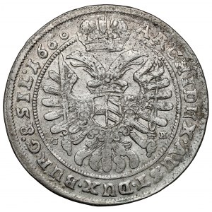 Schlesien, Leopold I., 15 krajcars 1660 GH, Wrocław