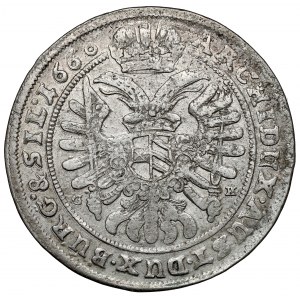 Slezsko, Leopold I, 15 krajcarů 1660 GH, Wrocław