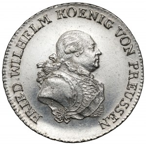 Śląsk, Fryderyk Wilhelm II, 1/3 talara 1787-B, Wrocław