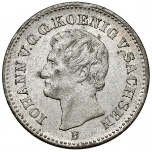 Sachsen, Johann, Neugroschen / 10 fenig 1867-B