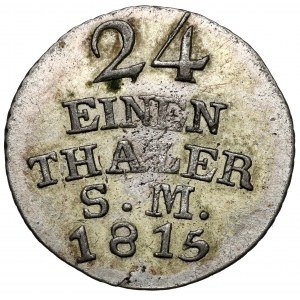 Saxony, Karl August, 1/24 thaler 1815