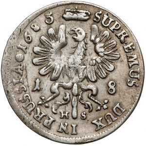 Prussia-Brandenburg, Friedrich Wilhelm I, 18 groschen 1685 HS