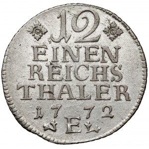 Prussia, Friedrich II, 1/12 thaler 1772-E