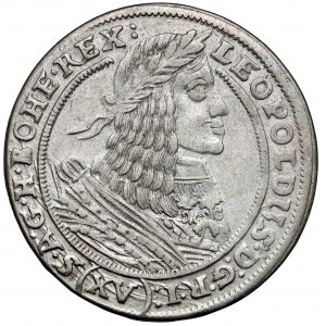 Sliezsko, Leopold I, 15 krajcars 1661 GH, Wrocław