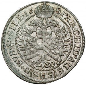 Schlesien, Leopold I., 6 krajcars 1681 SHS, Wrocław - schön