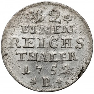 Śląsk, Fryderyk II Wielki, 1/12 talara 1752-B, Wrocław