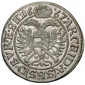 Slezsko, Leopold I, 3 krajcara 1667 SHS, Wrocław
