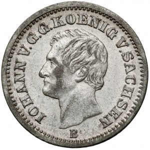 Saxony, Johann, Neugroschen / 10 pfennig 1870-B