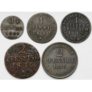 Germany, Bilon coins - lot (5pcs)
