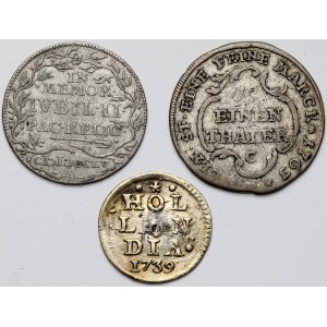 Německo a Nizozemsko, stříbrné mince - sada (3ks)