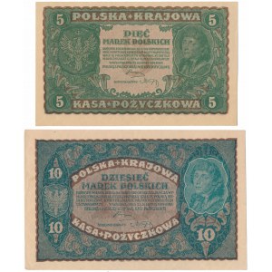 5 a 10 mkp 1919 - sada (2ks)