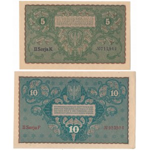 5 a 10 mkp 1919 - sada (2ks)