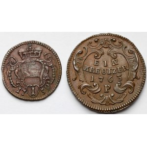 Österreich, Maria Theresia, Fenig 1759 und Krajcar 1763 - Satz (2tlg.)