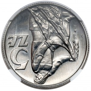 Destrukt 5 złotych 1971 Rybak - ODWROTKA