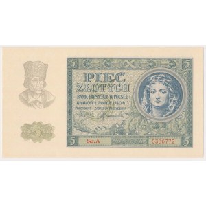 5 zlotých 1940 - Séria A