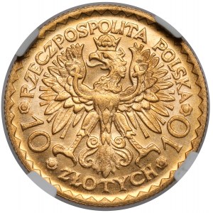 10 zlatých 1925 Chrobry - PROOF LIKE